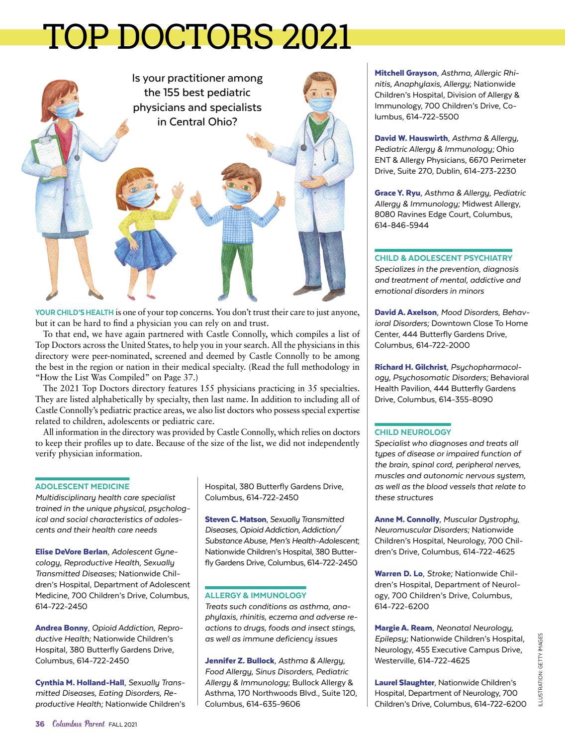 Columbus Parent - Top Doctors 2021