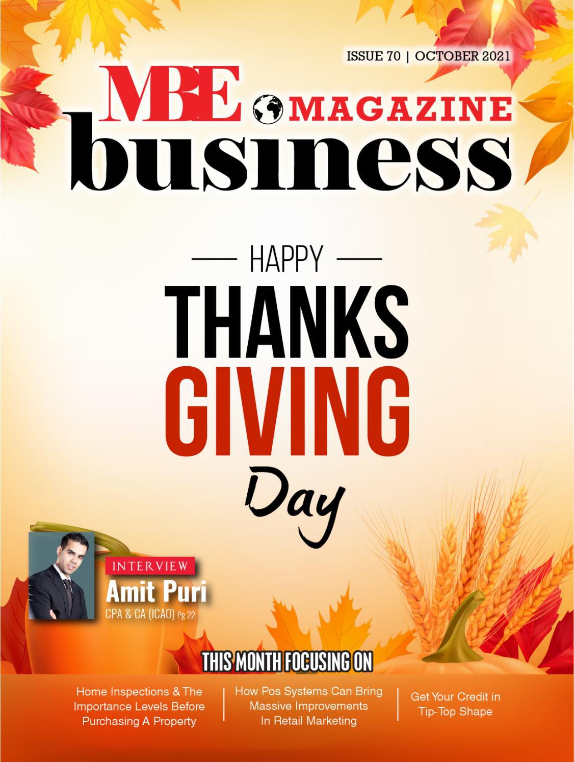 HAPPY THANKSGIVING DAY 2021 - MBE BUSINESS MAGAZINE