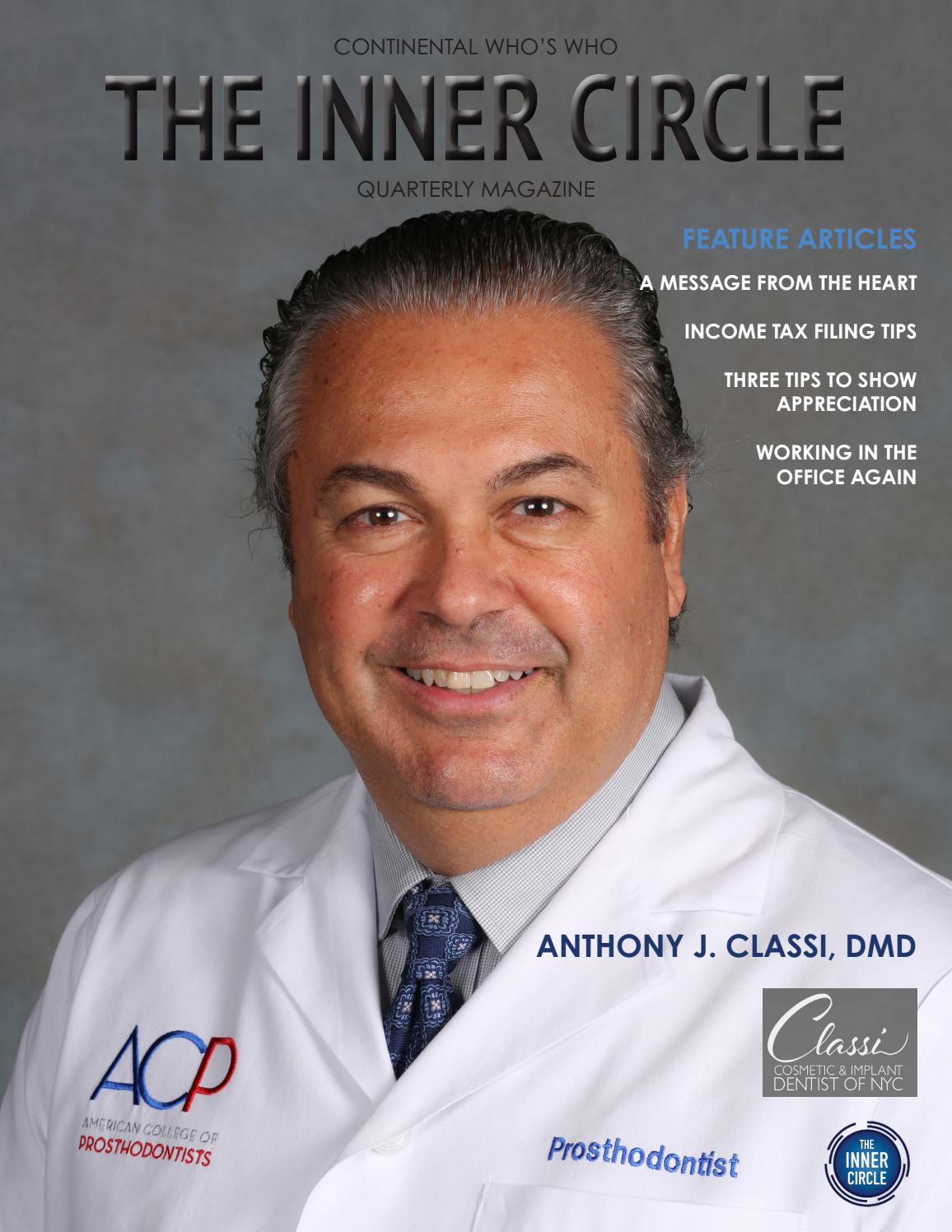 ANTHONY J. CLASSI, DMD — TOP PROSTHODONTIST — Spring Magazine 2021