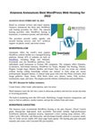 Ananova Announces Best WordPress Web Hosting for 2022