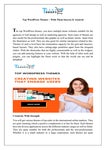Top WordPress Themes – With Them Success Is Assured