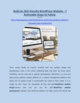 Build An SEO-friendly WordPress Website- Easy 7 Steps
