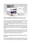 Top 10 WordPress Themes To Use In 2022