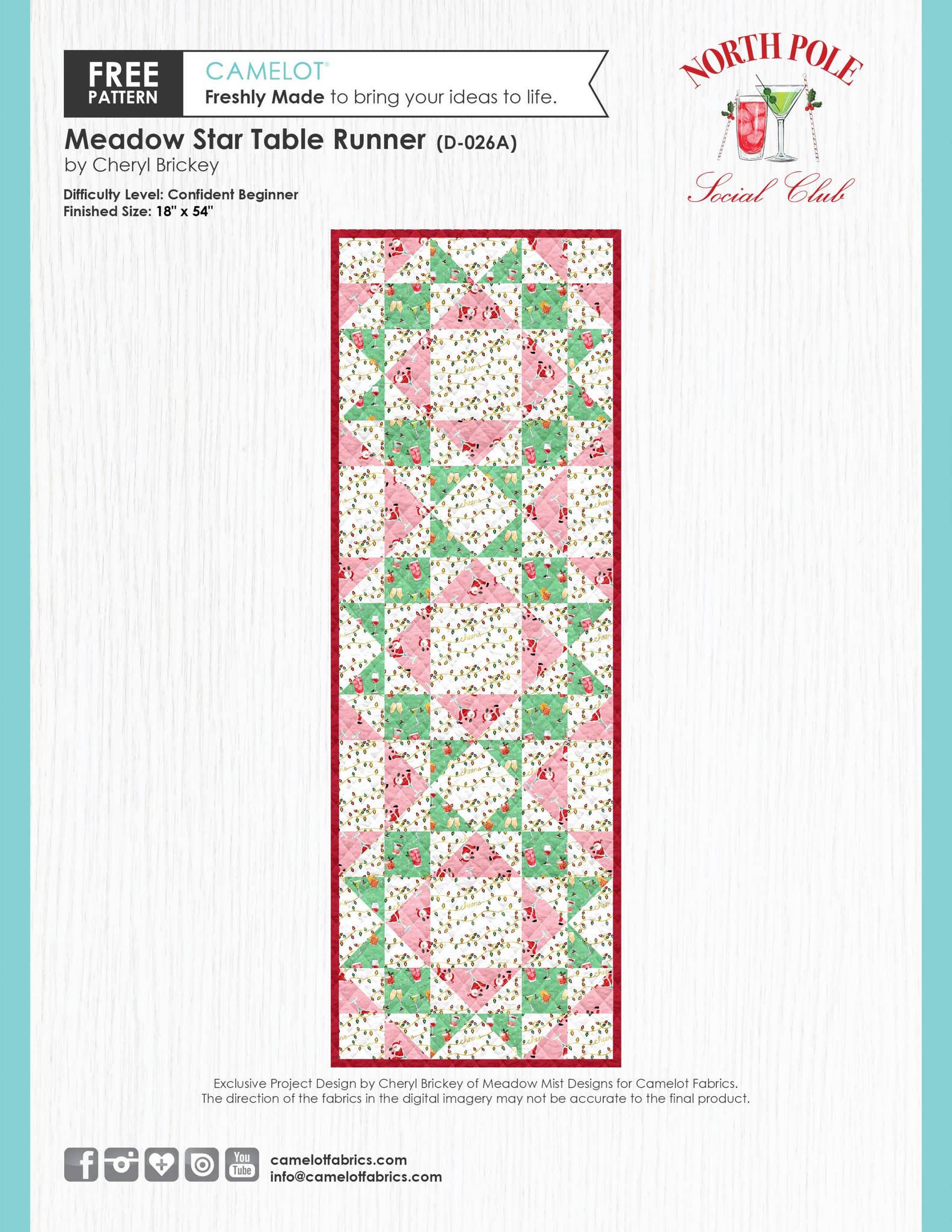 Camelot - Meadow Star Table Runner